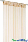 Natural Ivory String Curtain Fringe Panel for Doors and Windows, 7' Long Rod Pocket Curtain Backdrop by ShopWildThings.com