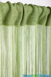 Safari Green String Curtain Fringe Panel for Doors and Windows, 7' Long Rod Pocket Curtain Backdrop by ShopWildThings.com
