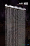 USA-made steel ball chain beaded curtain with high-density strand layout and real metal construction from ShopWildThings.com