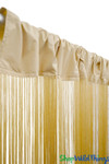 Golden Blonde String Curtains With Silky Strands and Large Rod Pockets, Easy to Hang Home, Wedding & Event Curtains by ShopWildThings.com