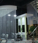 White String Curtains Add Elegance to Clubs & Retail Stores, at Conventions & Trade Shows, Custom Colors & Lengths by ShopWildThings.com