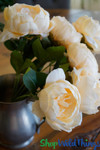 7 Head Soft Peach Bouquet, Peony Bunch Adds Height and Life to Centerpieces and Backdrop Decor | ShopWildThings.com