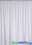 White Sheer Panel Flame Resistant, 10' Tall by 10' Wide, Top & Bottom Rod Pockets, ShopWildThings.com White Sheer Panel Flame Resistant, 10' Tall by 10' Wide, Top & Bottom Rod Pockets, ShopWildThings.com