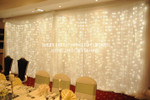 Head Table Backdrop, 10' by 10' White Sheers & LED Light Curtains by ShopWildThings.com Head Table Backdrop, 10' by 10' White Sheers & LED Light Curtains by ShopWildThings.com