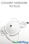Conversion Kit - Direct Connect Hardwire Bohemian Chandeliers to Plug - 14' White