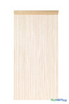 Golden Blonde 12' String Curtain Fringe Panel for Doors, Windows, Room Dividers, Rod Pocket Curtain Backdrops by ShopWildThings.com