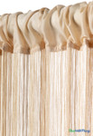 Golden Blonde 12' String Curtain Fringe Panel for Doors, Windows, Room Dividers, Rod Pocket Curtain Backdrops by ShopWildThings.com