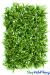 Artificial Greenery Wall Mat with White Flowers, Create Green Indoor Spaces by ShopWildThings.com Artificial Greenery Wall Mat with White Flowers, Create Green Indoor Spaces by ShopWildThings.com