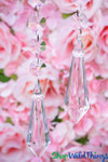 Large Hanging Crystal Clear Pendants Amplify Florals by Adding Sparkle | ShopWildThings.com