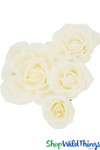 4Pc Set Silk Roses, Oversized Ivory Flowers Make Flower Walls, Use As Photo Props | ShopWildThings.com 4Pc Set Silk Roses, Oversized Ivory Flowers Make Flower Walls, Use As Photo Props | ShopWildThings.com