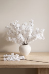 Dogwood Blossom Branch -  36" Long - Bendable - Pure White