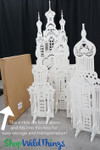 Laser Cut Wooden Castle Prop Backdrop, Extra Large 5Pc Freestanding, Intricate Detailing | ShopWildThings.com