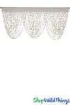Gold Beaded Fabric Top Valance | Elegant Triple Swag Window Dressing | ShopWildThings.com Gold Beaded Fabric Top Valance | Elegant Triple Swag Window Dressing | ShopWildThings.com