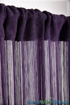 Deep Purple String Curtain Fringe Panel for Doors and Windows, 7' Long Rod Pocket Curtain Backdrop by ShopWildThings.com
