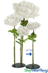 White Artificial Roses ShopWildThings Giant Prop Flowers polyester White Artificial Roses ShopWildThings Giant Prop Flowers polyester