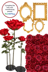 Pair Oversized Jumbo Roses from ShopWildthings.com with Premium Red Rose panels and gold frame sets Pair Oversized Jumbo Roses from ShopWildthings.com with Premium Red Rose panels and gold frame sets
