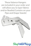 Freestanding Hardware Kit with Valance Hangers, How to Layer Curtain Backdrops by ShopWildThings.com