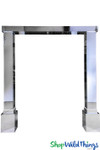 Acrylic Floral Arch Mirrored Silver ShopWildThings Professional Event Decor