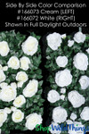 Premium Silk Flower Wall Mats, Cream and White Artificial Roses & Greenery For Photo Backdrops by ShopWildThings.com