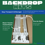 Neatly Packaged Backdrop Kits by ShopWildThings.com Neatly Packaged Backdrop Kits by ShopWildThings.com