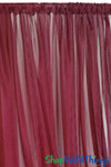 Burgundy Sheer Panel Flame Resistant, 10' Tall by 10' Wide, Top & Bottom Rod Pockets, ShopWildThings.com Burgundy Sheer Panel Flame Resistant, 10' Tall by 10' Wide, Top & Bottom Rod Pockets, ShopWildThings.com