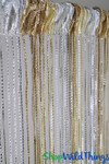 Ivory Sparkle Mix String Curtains Create Ideal Backdrops for Stages, Photo Shoots and Trade Show Booths by ShopWildThings.com