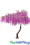 Flowering Wisteria Tree - Fuchsia Pink & Violet - 11.8 Feet Tall x 8.6 Feet Wide "Sideswept" - Create Arch Using 2!