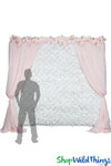 Flower Wall Kit - 8' x 8' Portable Backdrop Kit - Super Premium White Roses, Peonies & Hydrangeas