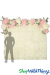 Flower Wall Kit, 8Ft x 8Ft Portable Backdrop, Cream Hydrangeas, Very Full | ShopWildThings.com