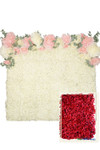 Flower Wall Kit, 8Ft x 8Ft Portable Backdrop, Red Hydrangeas, Very Full | ShopWildThings.com