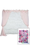 Flower Wall Kit, 8Ft x 8Ft Portable Backdrop, Large Assorted Pink & Purple Flowers, Very Full | ShopWildThings.com
