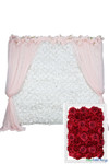 Flower Wall Kit, 8Ft x 8Ft Portable Backdrop, Large Assorted Red Flowers, Very Full | ShopWildThings.com