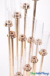 Real Glass Hurricane Candle Holder Stand Gold Cluster 12 Tapers Centerpiece ShopWildThings.com Real Glass Hurricane Candle Holder Stand Gold Cluster 12 Tapers Centerpiece ShopWildThings.com
