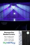 Dazzling Stage Decor with Extra Long Beaded Curtains by ShopWildThings.com
Create a magical stage set with Non-Iridescent Diamante Duo Beaded Curtains by ShopWildThings.com! Available in ready to ship sizes up to 24’, with custom lengths and columns available- make your stage sparkle with these showstopper beaded curtains.