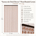 Handmade Wooden Door Beads Curtains Sustainable Maple Wood ShopWildThings.com