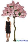 8.55' Tall Freestanding Pink Flowering Plum Tree Attached To Base Plate, Keep Branches Upright or Bend To Desired Look | ShopWildThings.com