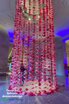X-Large Hanging Rose Petals Garland Set Of 3 - Silver - Each Strand 10 1/2" x 6 1/2' Long