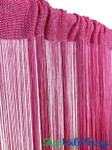 Bubblegum Pink String Curtain with Metallic Thread 6.5' Long Fringe Panel for Doors and Windows by ShopWildThings.com