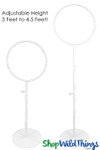 Tall Floral Stands Round Circles Adjustable Height | ShopWildThings.com