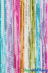Neon Multi-Color Rainbow String Curtain with Silver Threads, Colorful Wall Covering or Photo Backdrop by ShopWildThings.com