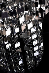 Silver Event Chandelier, Square Chandelier, Silver Shiny Chandelier