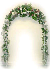 Wedding Square Shape Arch | White Metal Ceremony Arbor | ShopWildThings.com