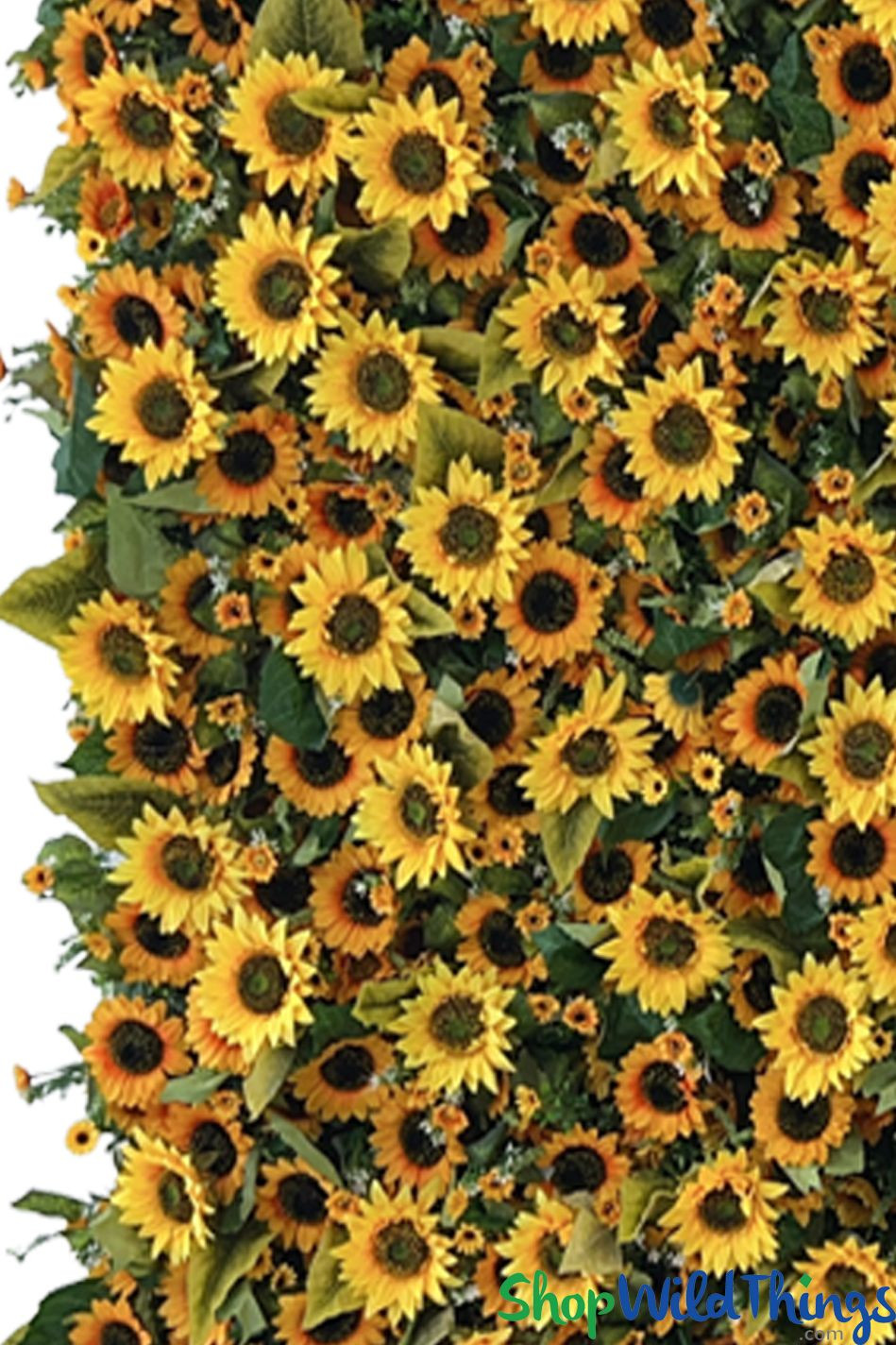 Sunflower Fields Super Premium Fabric Backed 8' x8' Flower Wall