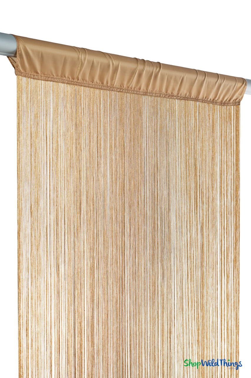 Honey Gold String Curtains - 23.5 Inches Long Fringe - ShopWildThings.com