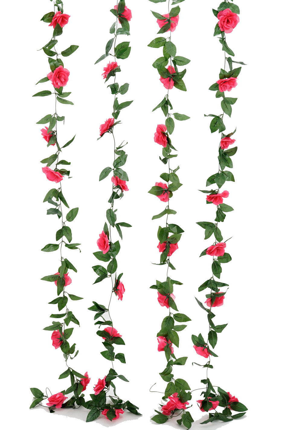 Ivory Silk Rose Garland, 8'