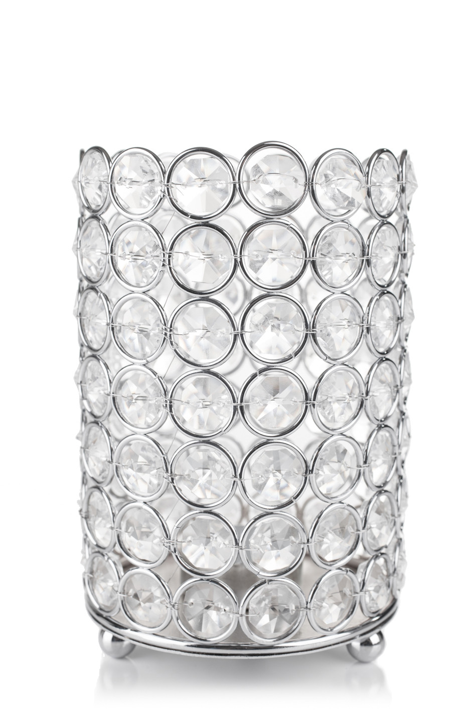Crystal Gems Centerpiece Candle Holders, 6 Inches Pillar Candles