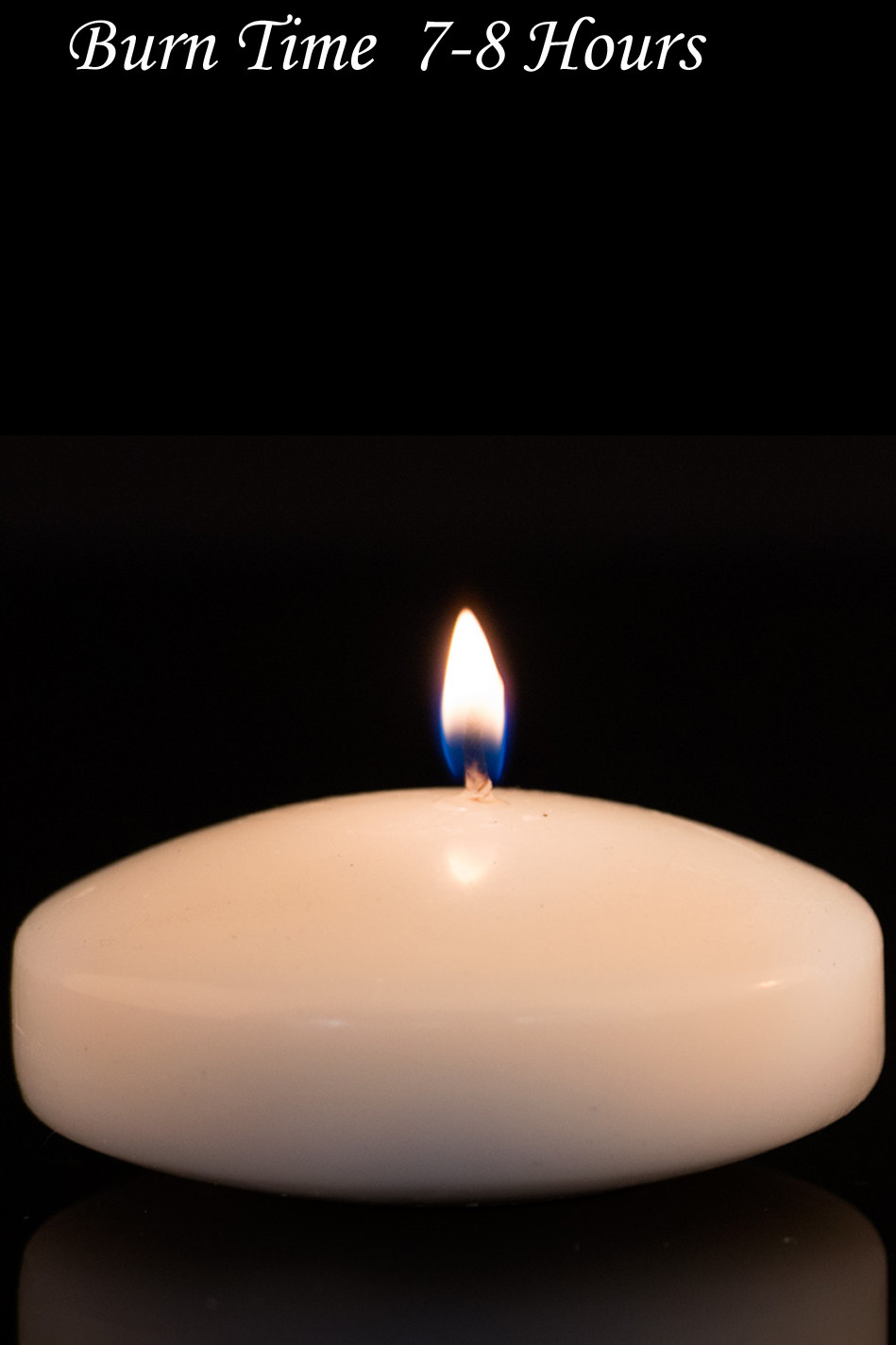 Long Burning White Floating Candle Set of