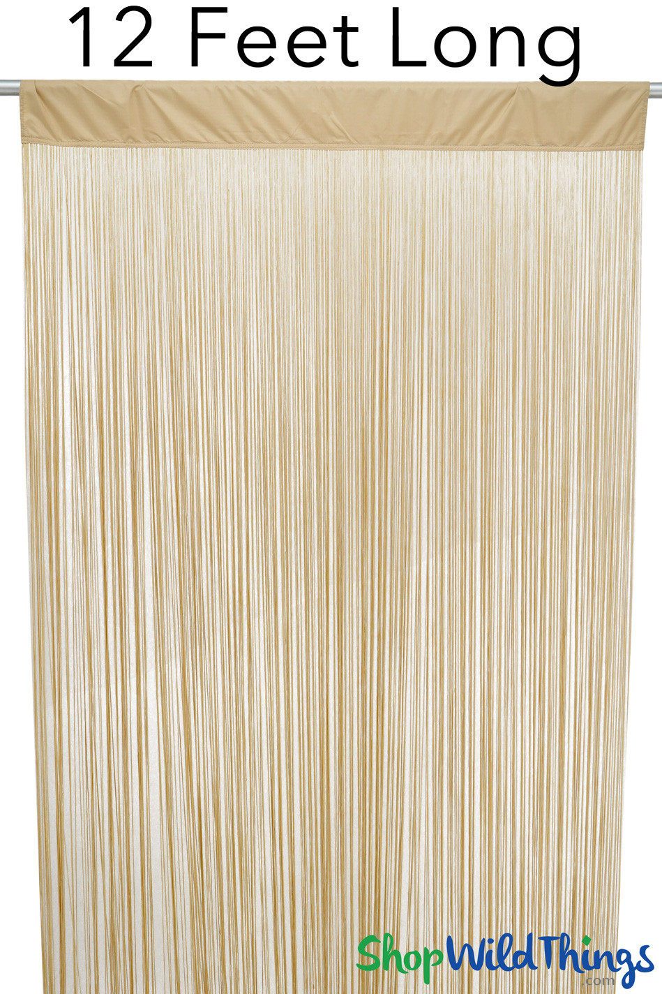 Red String Curtains 12 Feet Long, Event Fringe Drapes Extra Long