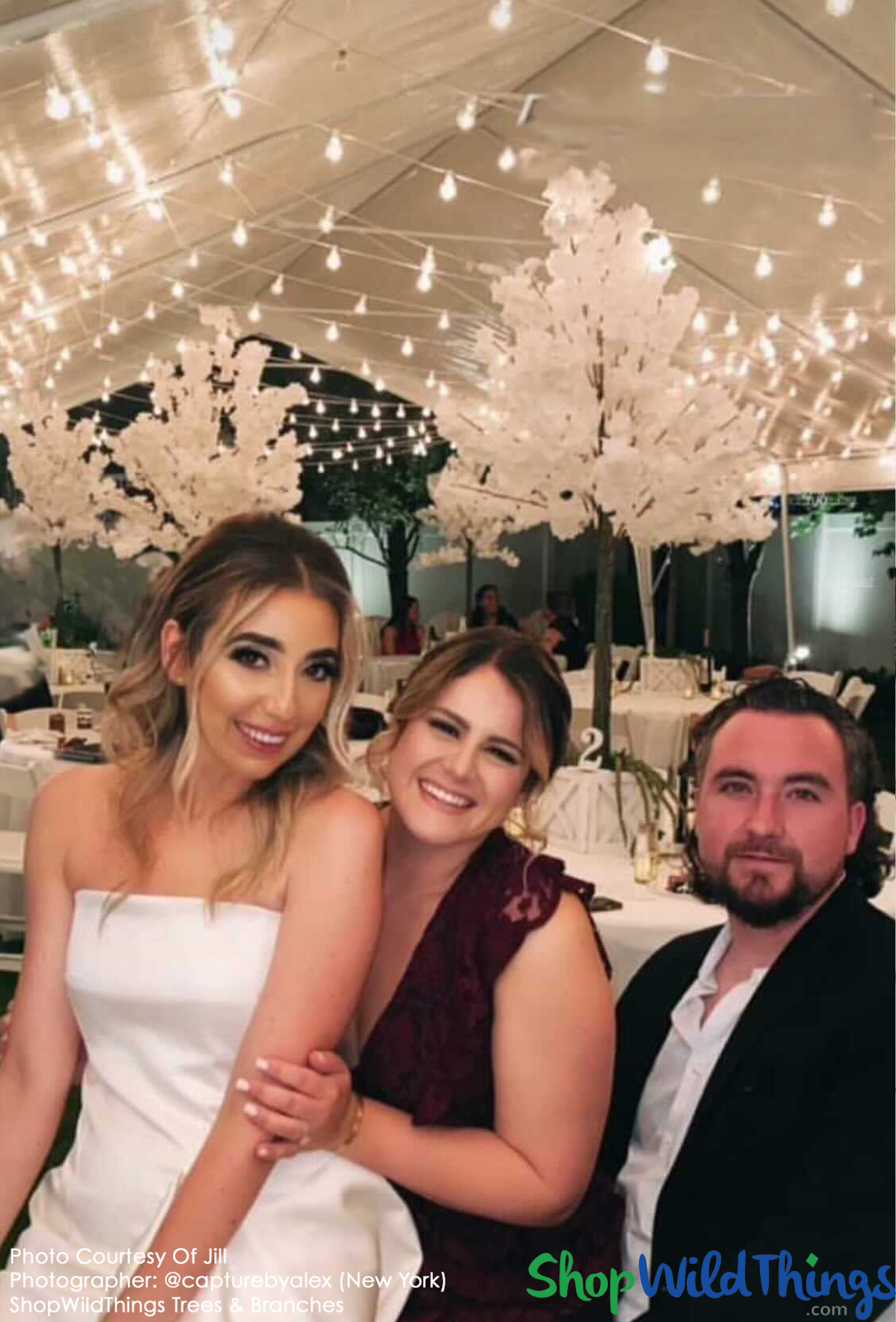 Large Artificial Trees White Flowers