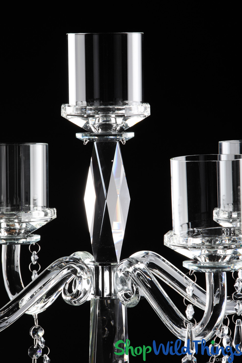 Extra Tall Crystal Candelabras Real Crystal Decor